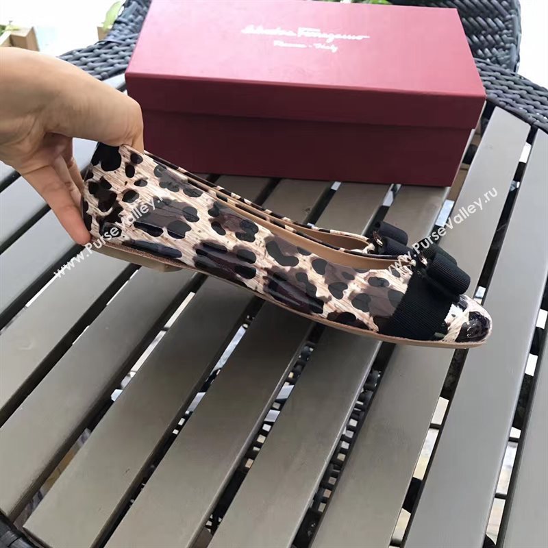 Ferragamo leopard flats shoes 4227