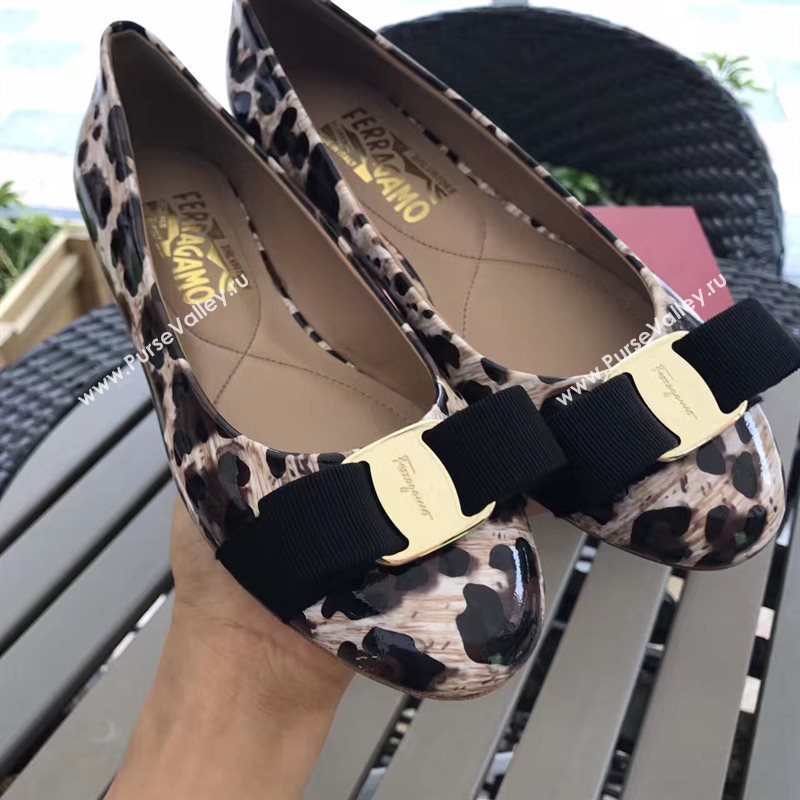 Ferragamo leopard flats shoes 4227