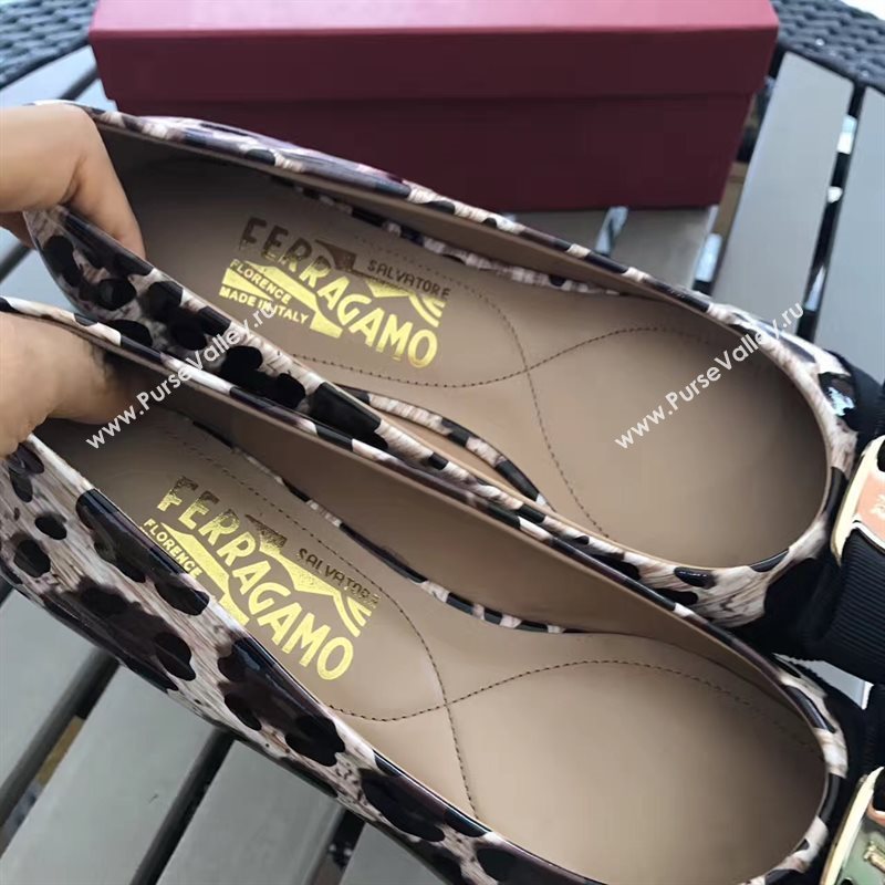 Ferragamo leopard flats shoes 4227