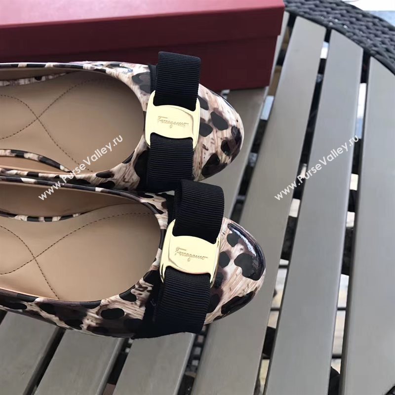 Ferragamo leopard flats shoes 4227