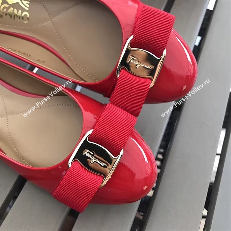 Ferragamo paint flats red shoes 4229