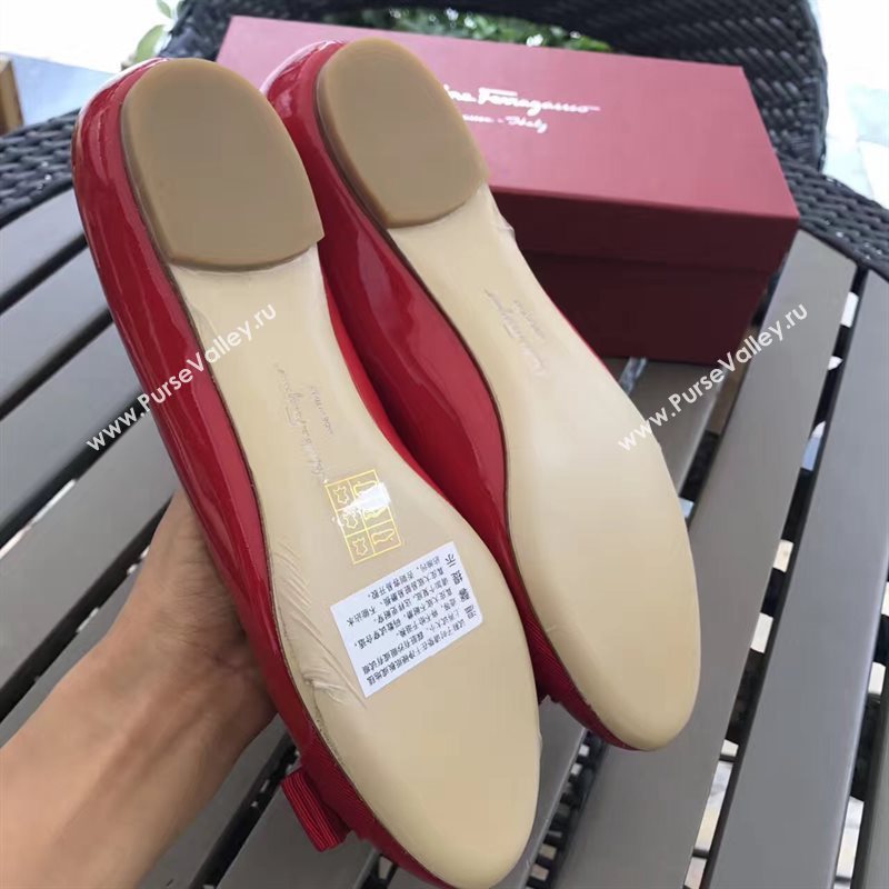 Ferragamo paint flats red shoes 4229