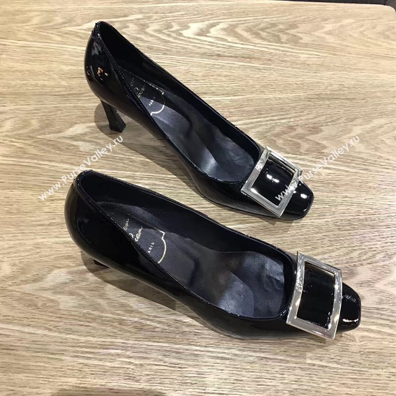 Roger Vivier RV black heels shoes 4238