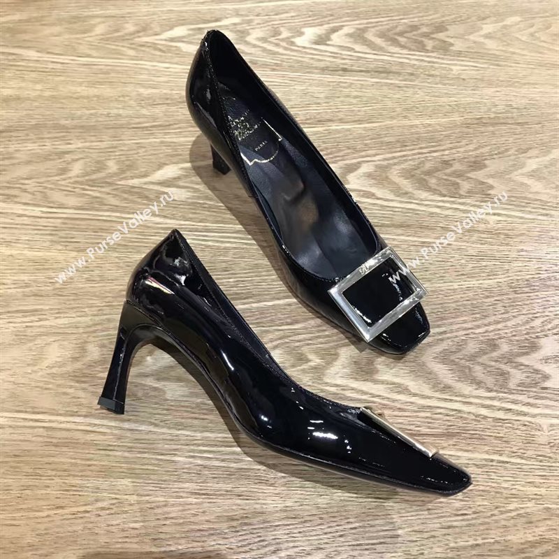 Roger Vivier RV black heels shoes 4238