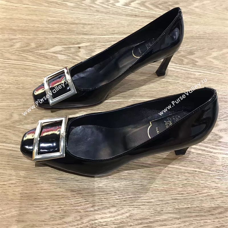 Roger Vivier RV black heels shoes 4238