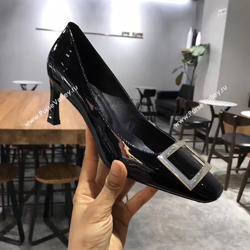 Roger Vivier RV black heels shoes 4238