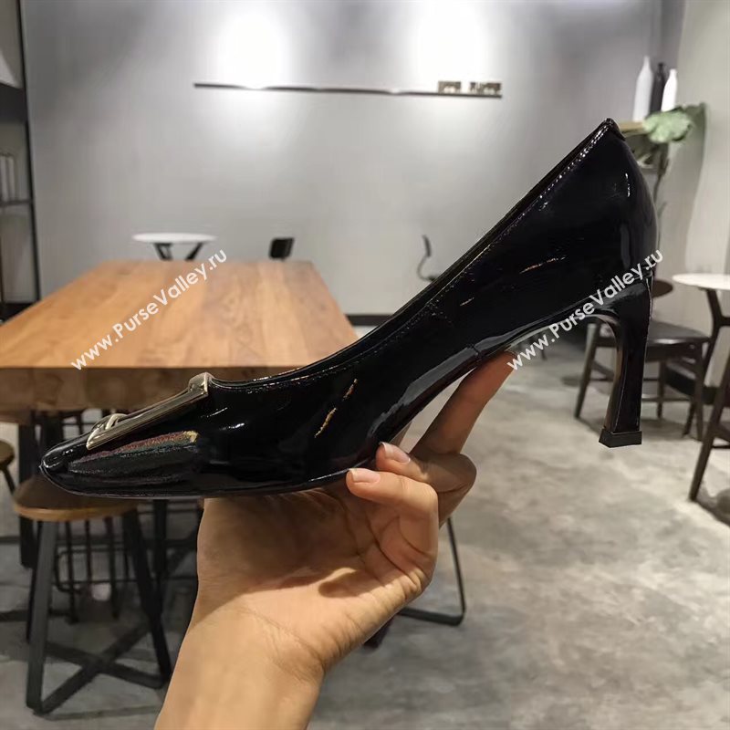 Roger Vivier RV black heels shoes 4238