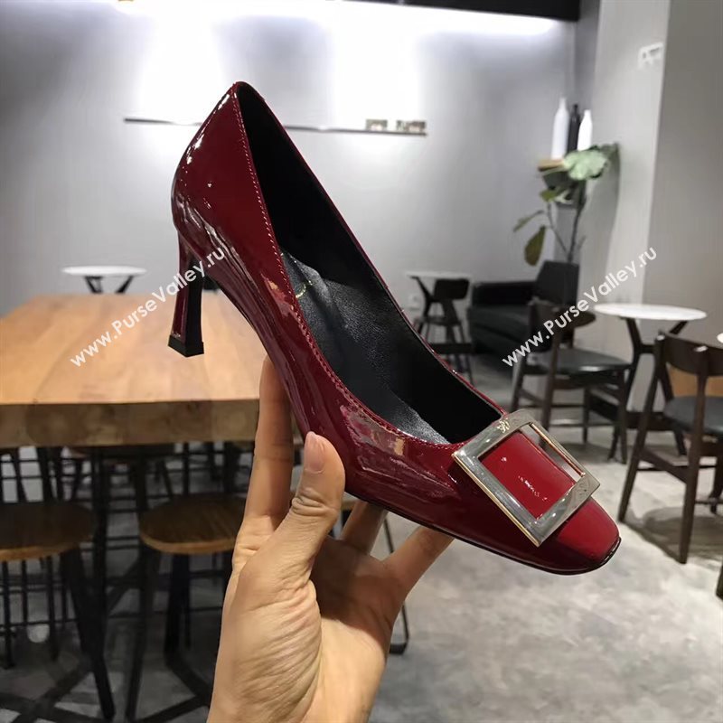 Roger Vivier RV wine heels shoes 4239