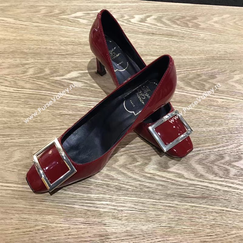 Roger Vivier RV wine heels shoes 4239