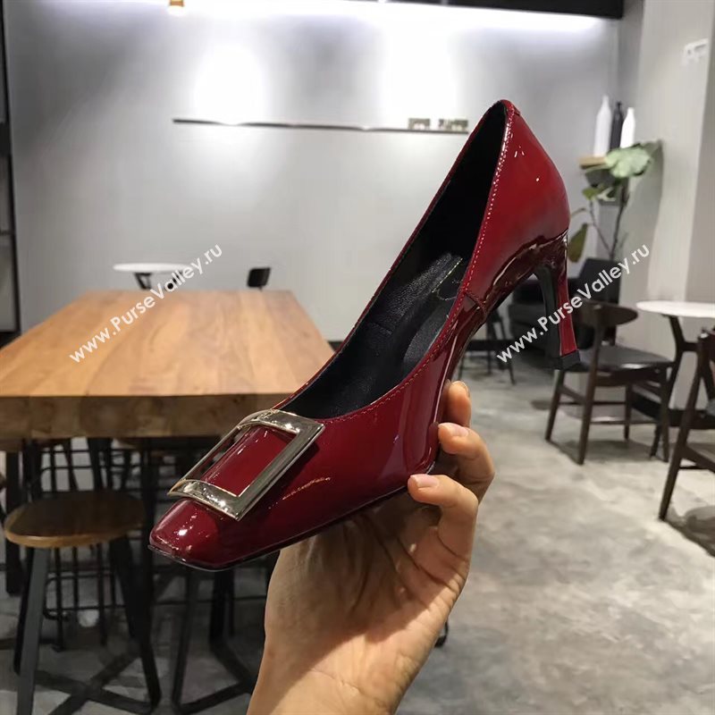 Roger Vivier RV wine heels shoes 4239