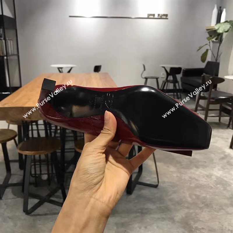 Roger Vivier RV wine heels shoes 4239