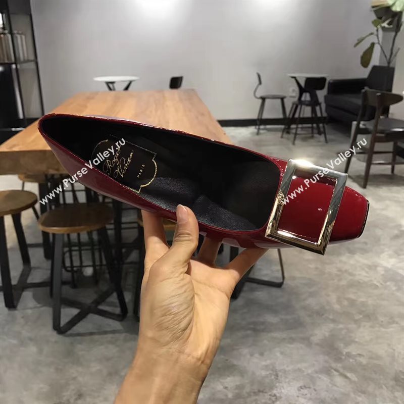 Roger Vivier RV wine heels shoes 4239