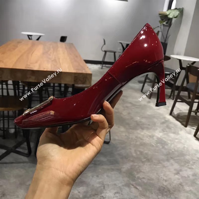Roger Vivier RV wine heels shoes 4239