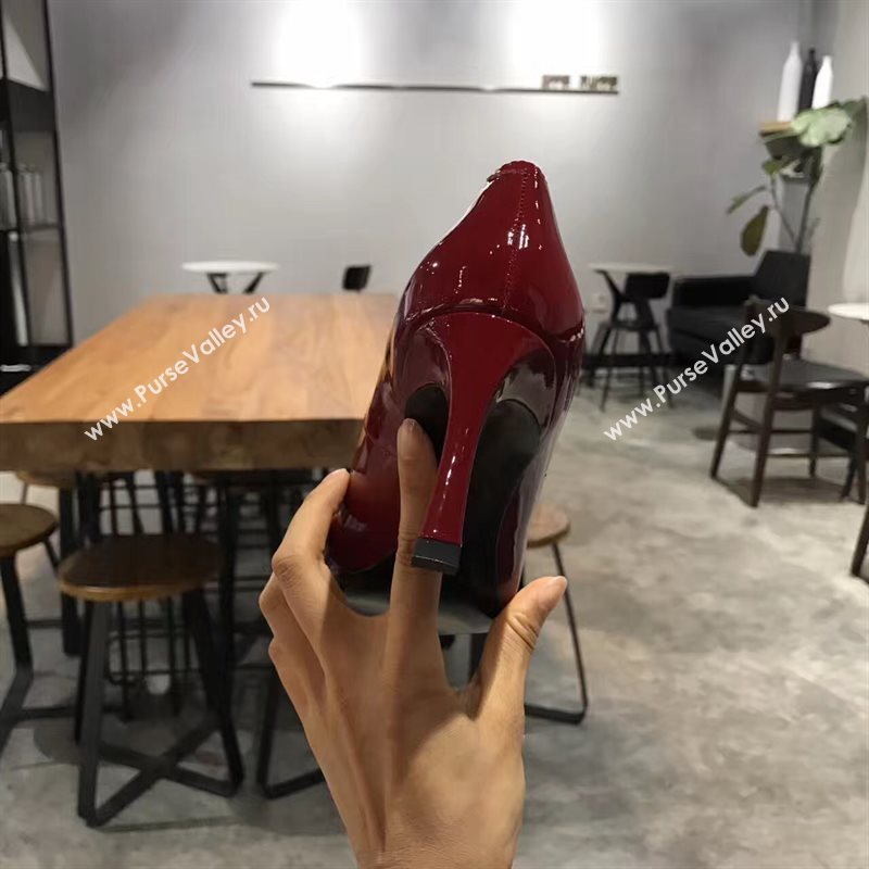 Roger Vivier RV wine heels shoes 4239