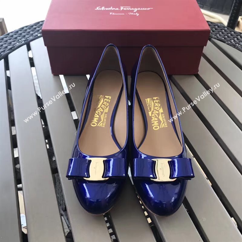 Ferragamo 3.5cm heels sandals navy paint shoes 4341