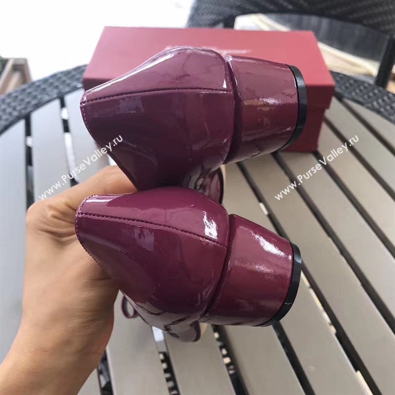 Ferragamo 3.5cm heels sandals wine paint shoes 4343