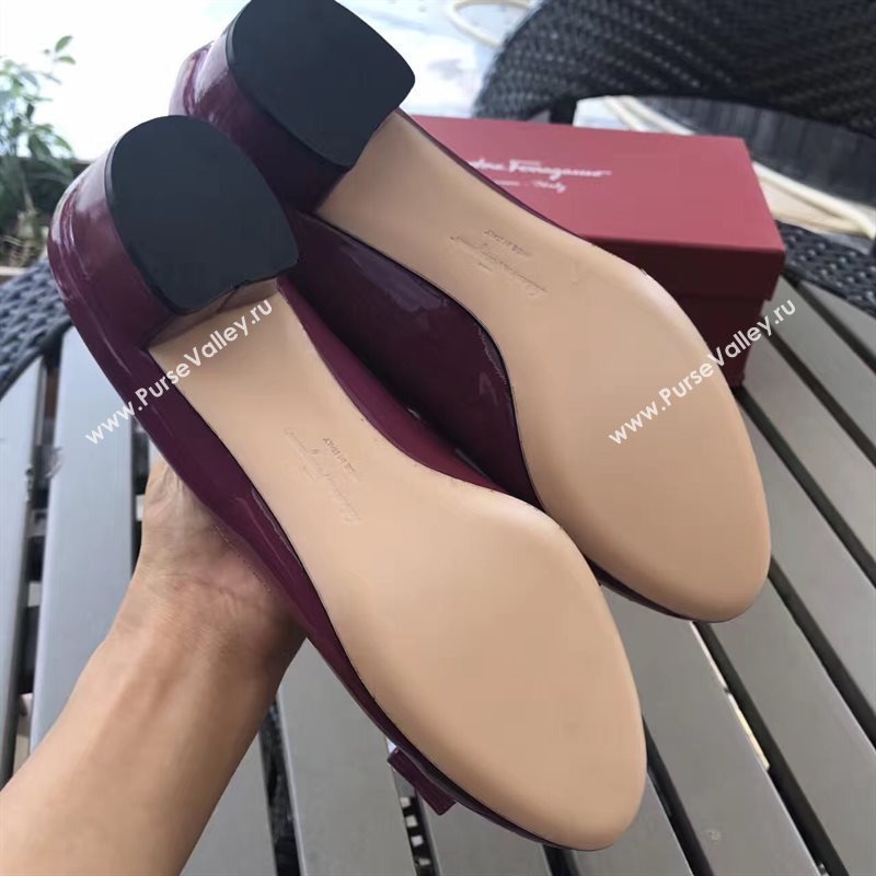 Ferragamo 3.5cm heels sandals wine paint shoes 4343