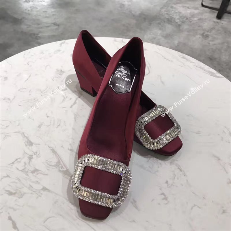 Roger Vivier RV heels wine sandals shoes 4349