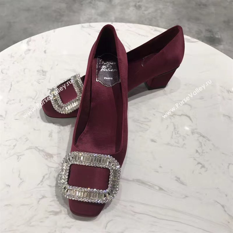 Roger Vivier RV heels wine sandals shoes 4349