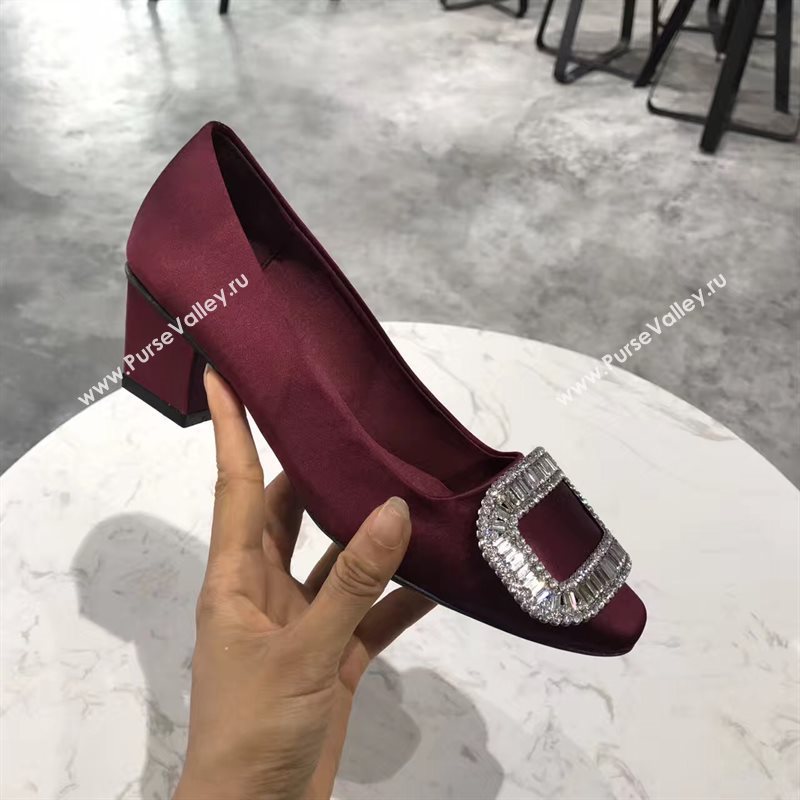 Roger Vivier RV heels wine sandals shoes 4349