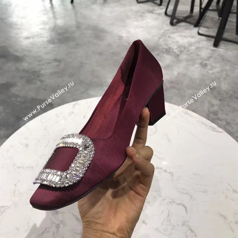 Roger Vivier RV heels wine sandals shoes 4349