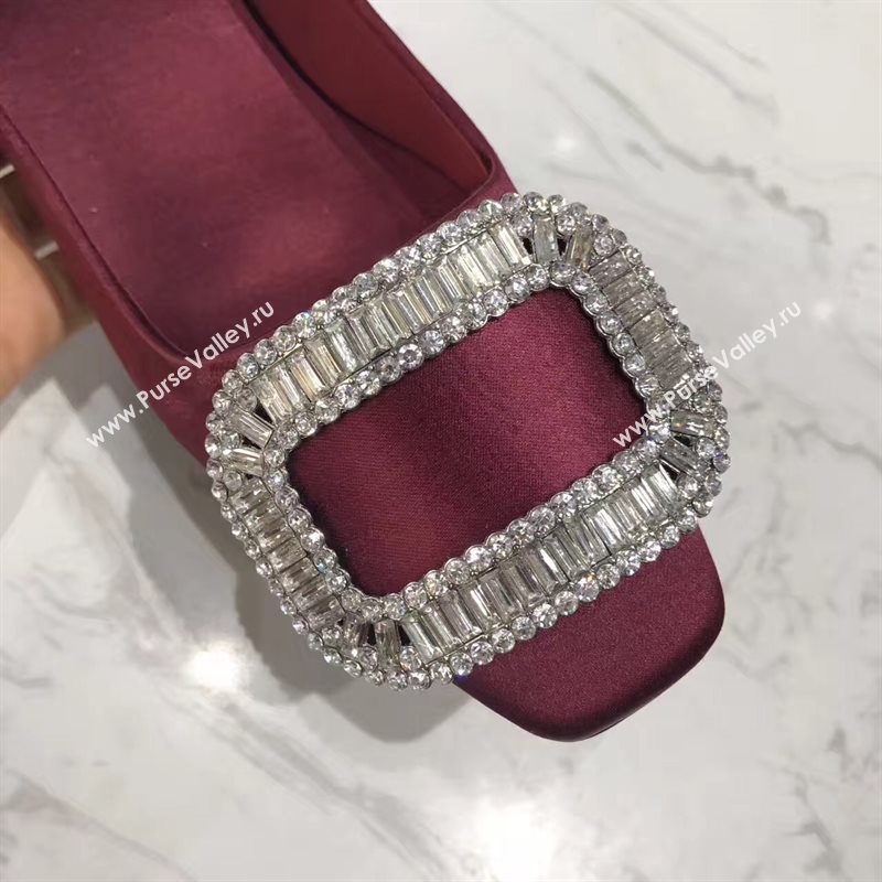 Roger Vivier RV heels wine sandals shoes 4349