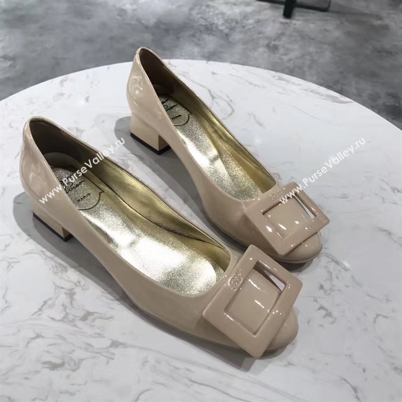 Roger Vivier RV heels sandals nude paint shoes 4353