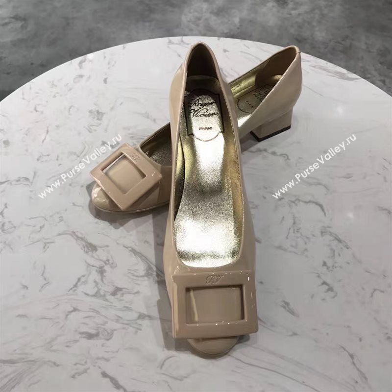 Roger Vivier RV heels sandals nude paint shoes 4353