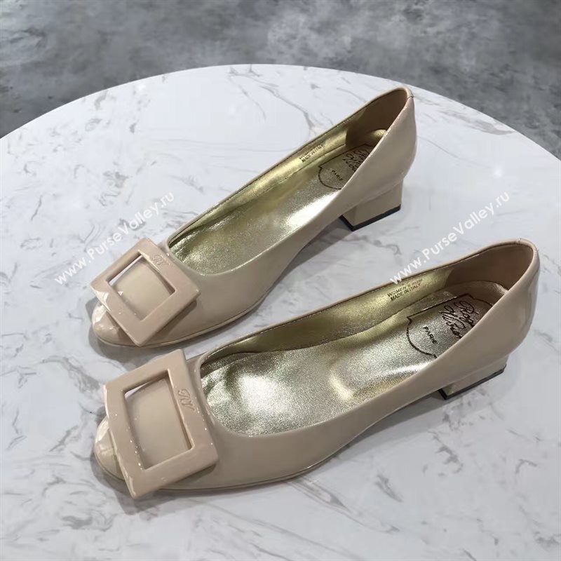 Roger Vivier RV heels sandals nude paint shoes 4353