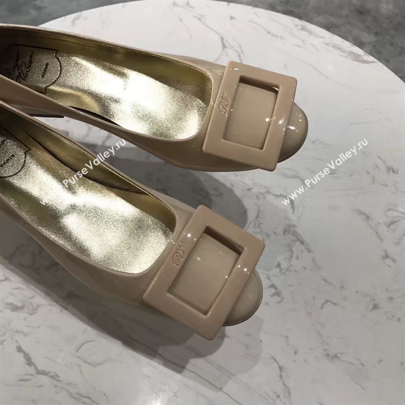 Roger Vivier RV heels sandals nude paint shoes 4353