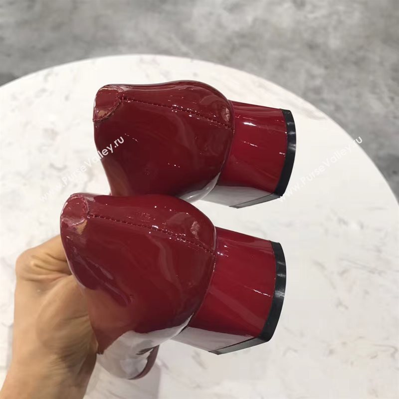 Roger Vivier RV heels sandals wine paint shoes 4354