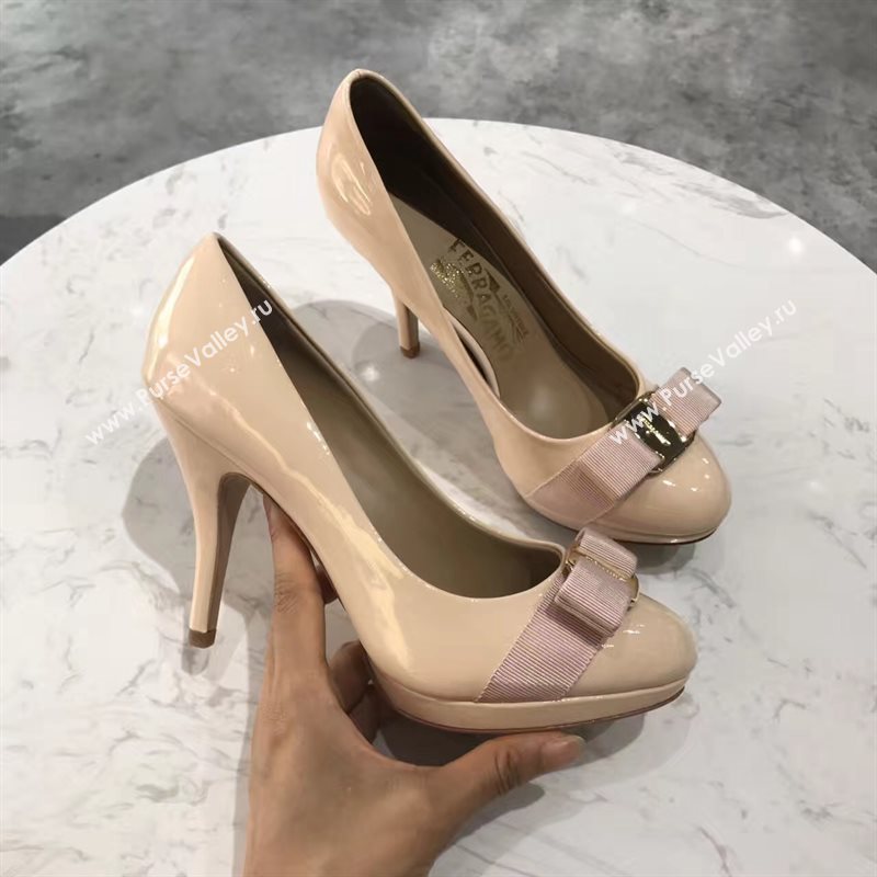 Ferragamo 9.5cm heels sandals nude paint shoes 4356