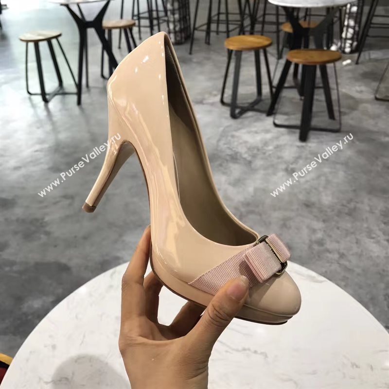 Ferragamo 9.5cm heels sandals nude paint shoes 4356