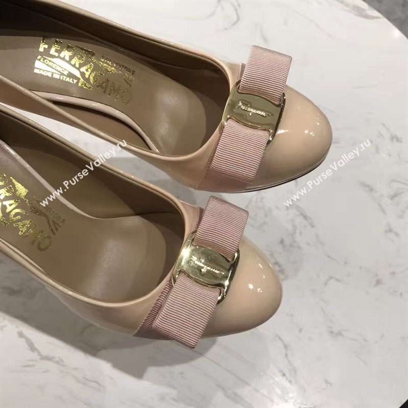 Ferragamo 9.5cm heels sandals nude paint shoes 4356