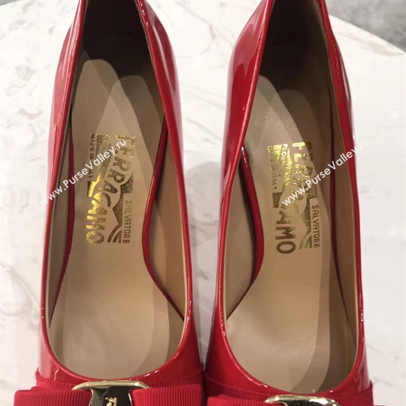 Ferragamo 9.5cm heels red sandals shoes 4358