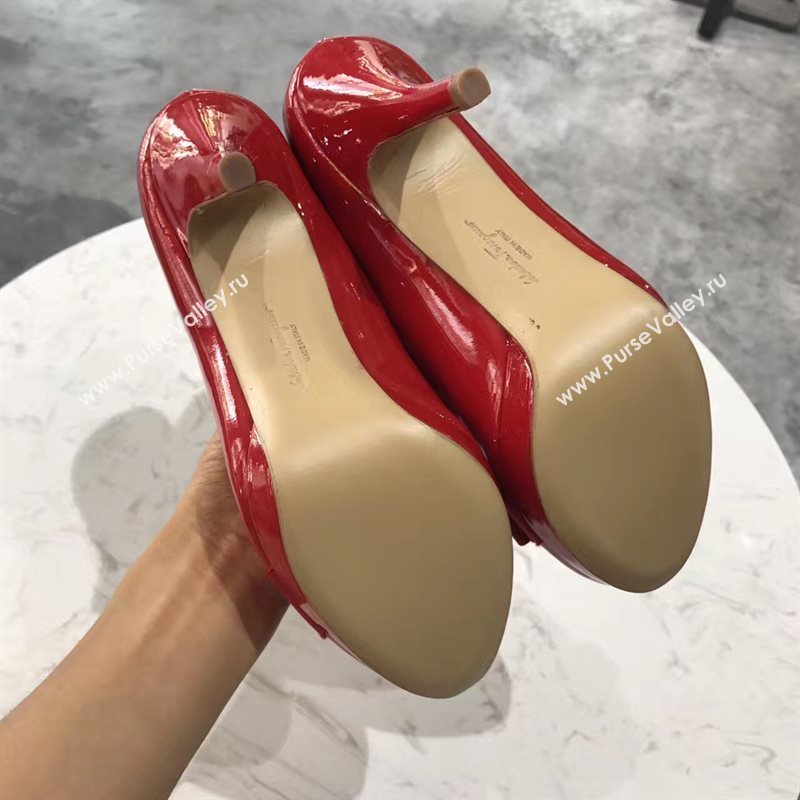 Ferragamo 9.5cm heels red sandals shoes 4358