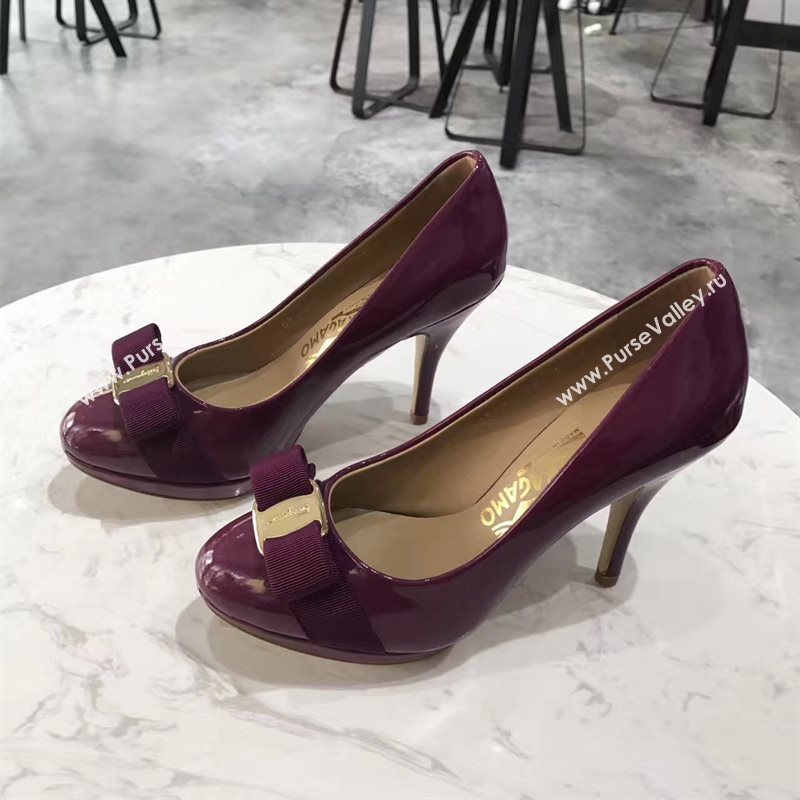 Ferragamo 9.5cm heels wine sandals shoes 4359