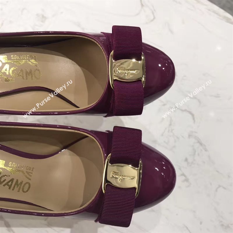 Ferragamo 9.5cm heels wine sandals shoes 4359