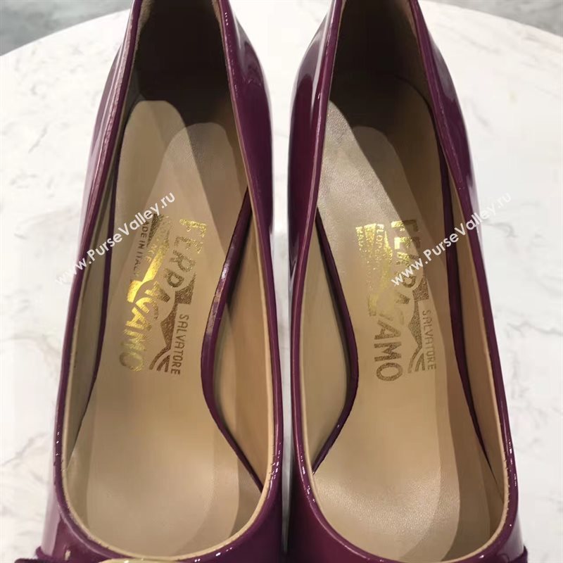 Ferragamo 9.5cm heels wine sandals shoes 4359