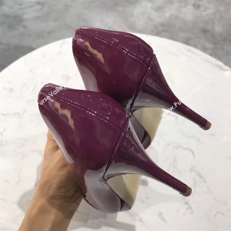 Ferragamo 9.5cm heels wine sandals shoes 4359