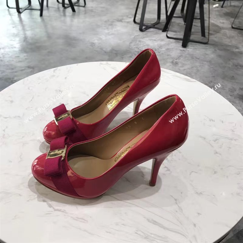 Ferragamo 9.5cm heels red sandals shoes 4360
