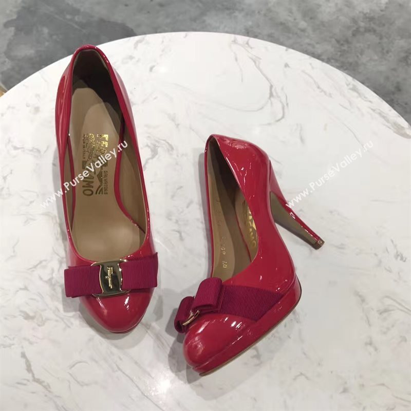 Ferragamo 9.5cm heels red sandals shoes 4360