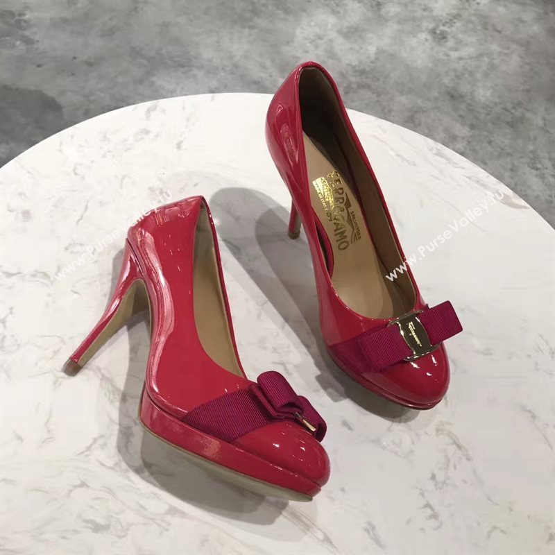Ferragamo 9.5cm heels red sandals shoes 4360
