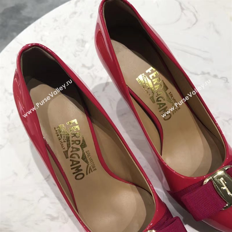 Ferragamo 9.5cm heels red sandals shoes 4360