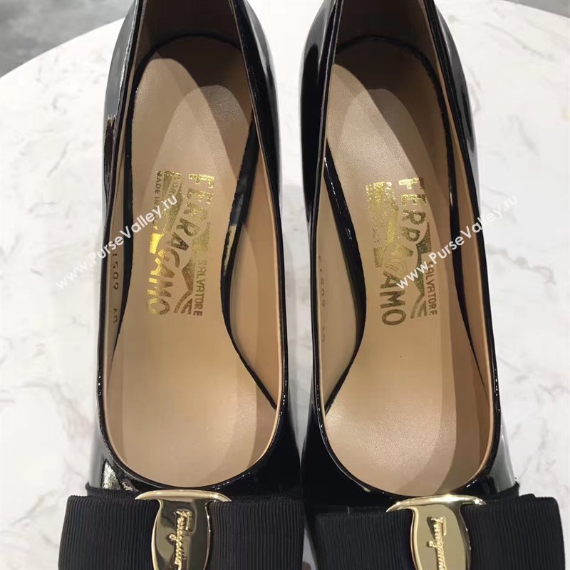 Ferragamo 9.5cm heels black sandals shoes 4361