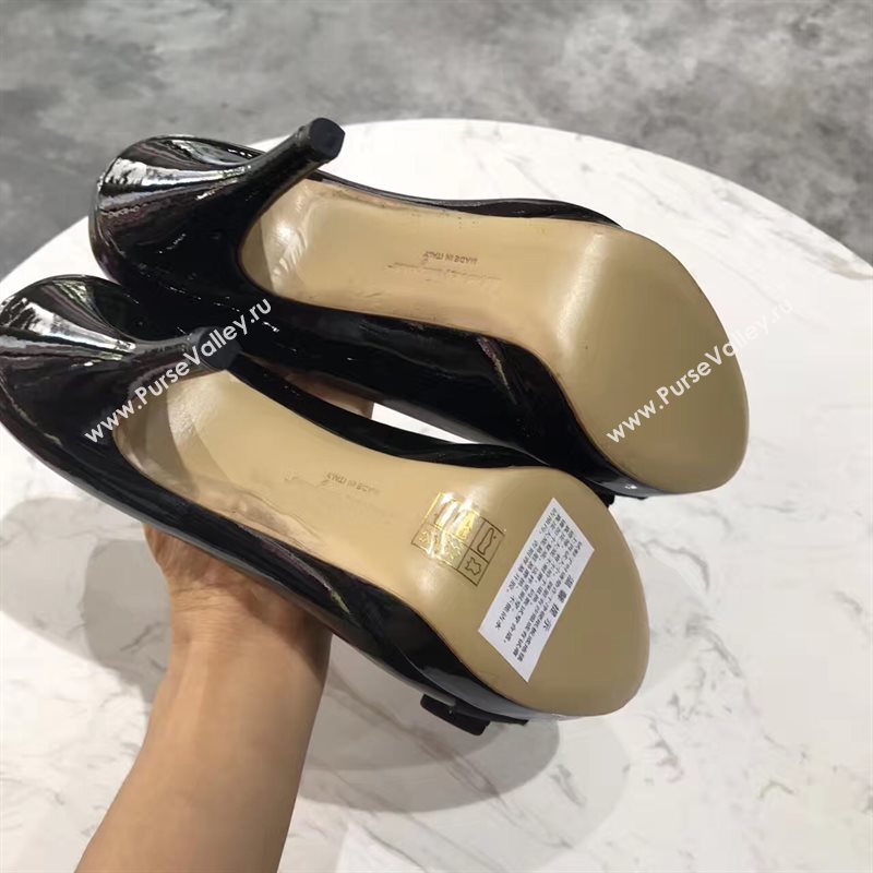 Ferragamo 9.5cm heels black sandals shoes 4361