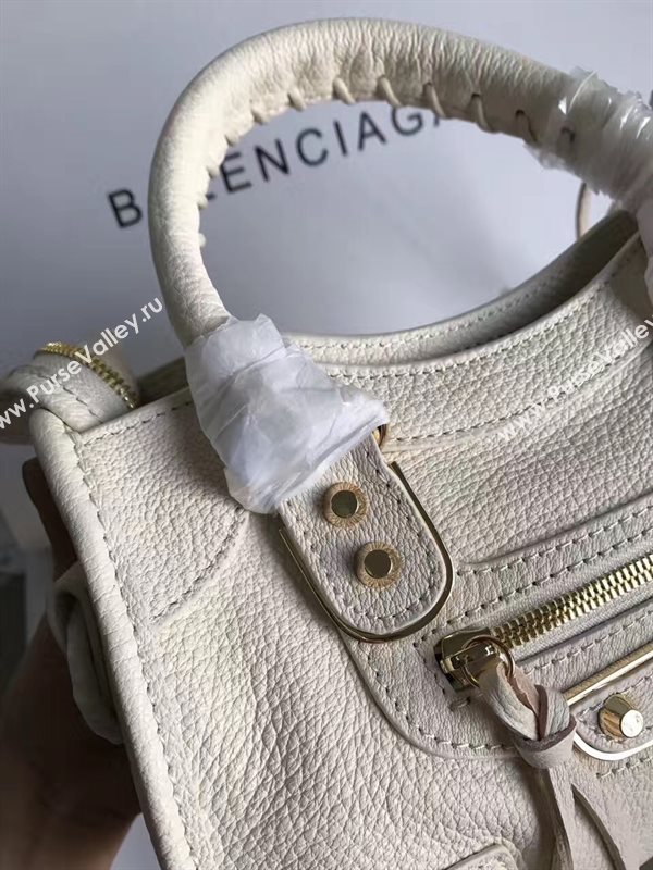 Balenciaga city cream goatskin mini bag 4363