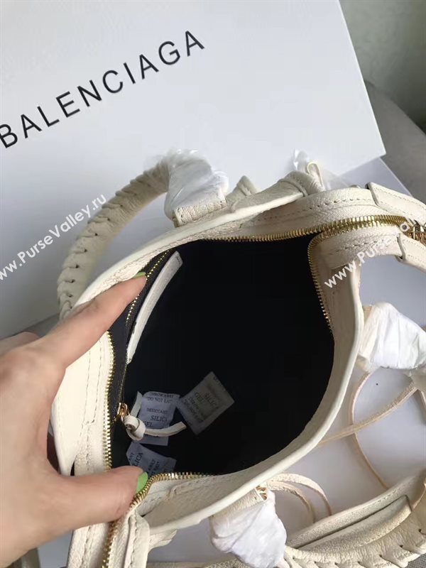 Balenciaga city cream goatskin mini bag 4363