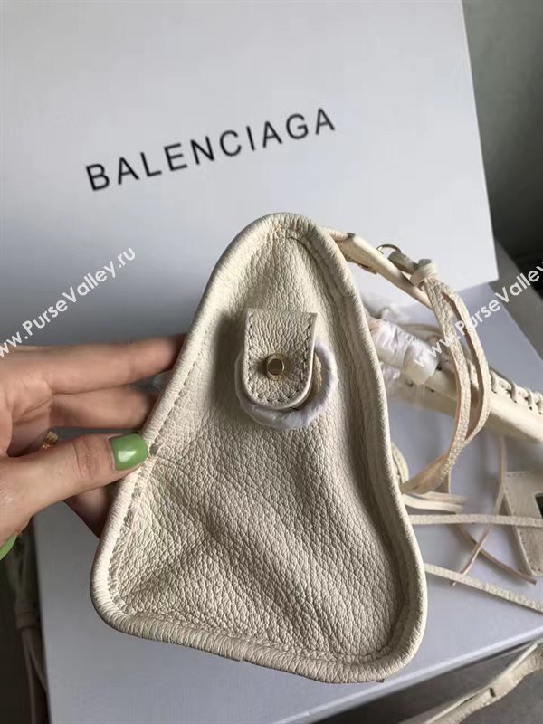 Balenciaga city cream goatskin mini bag 4363