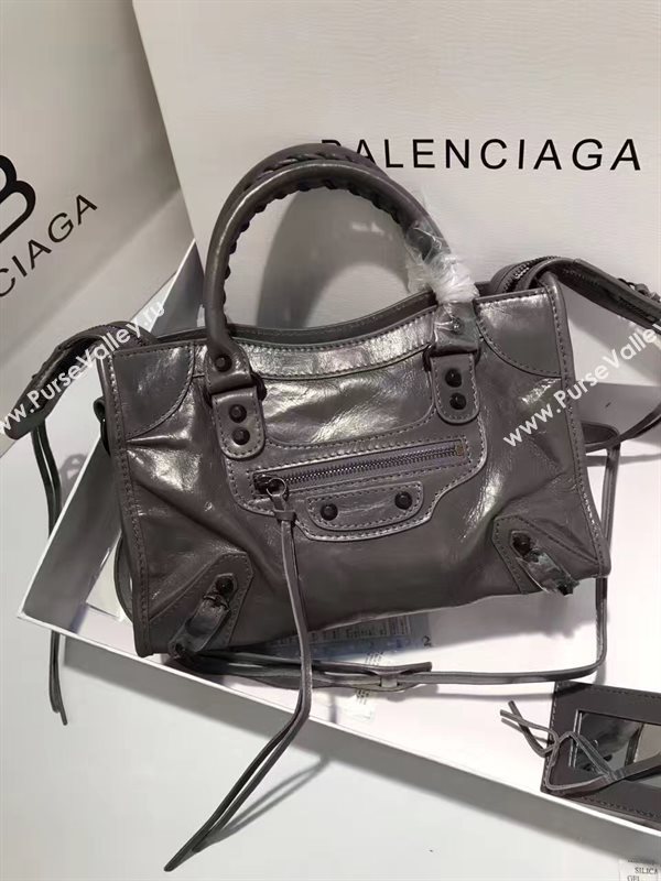 Balenciaga city dark small gray bag 4364